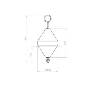 Geamandură de acostare cu diametrul de 500 mm