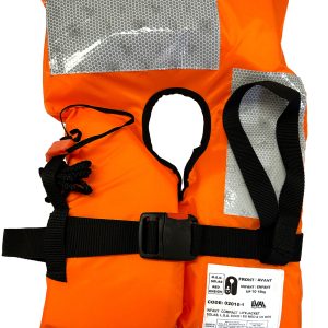 VESTĂ DE SALVARE DIN SPUMĂ "BASIC", M.E.D., COD SOLAS - L.S.A. / EU MED & UK MER